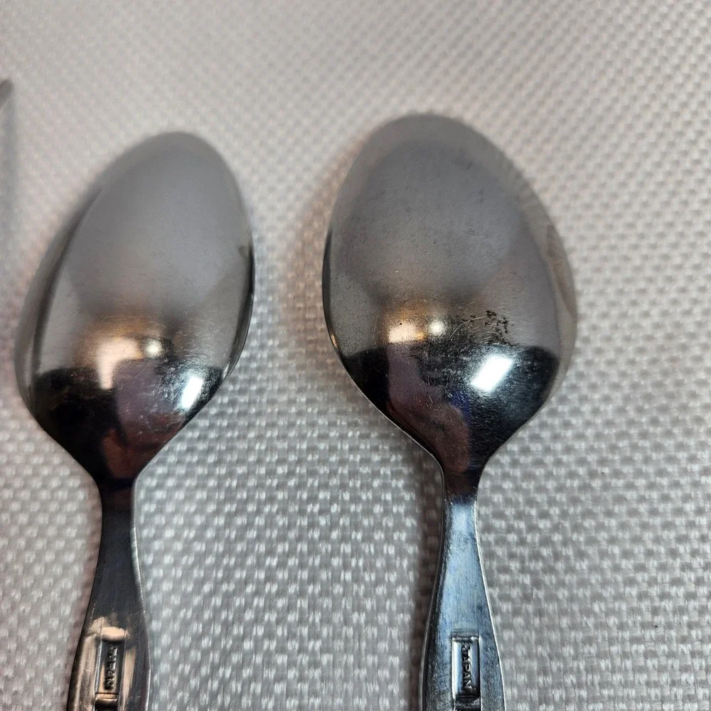 National Stainless Granada Flatware‎ Japan 6 Piece Set Knives Forks Spoons MCM